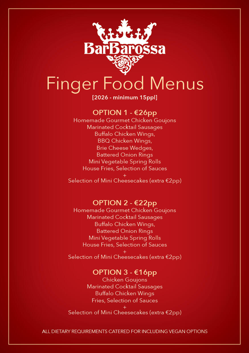 Finger Food Menu