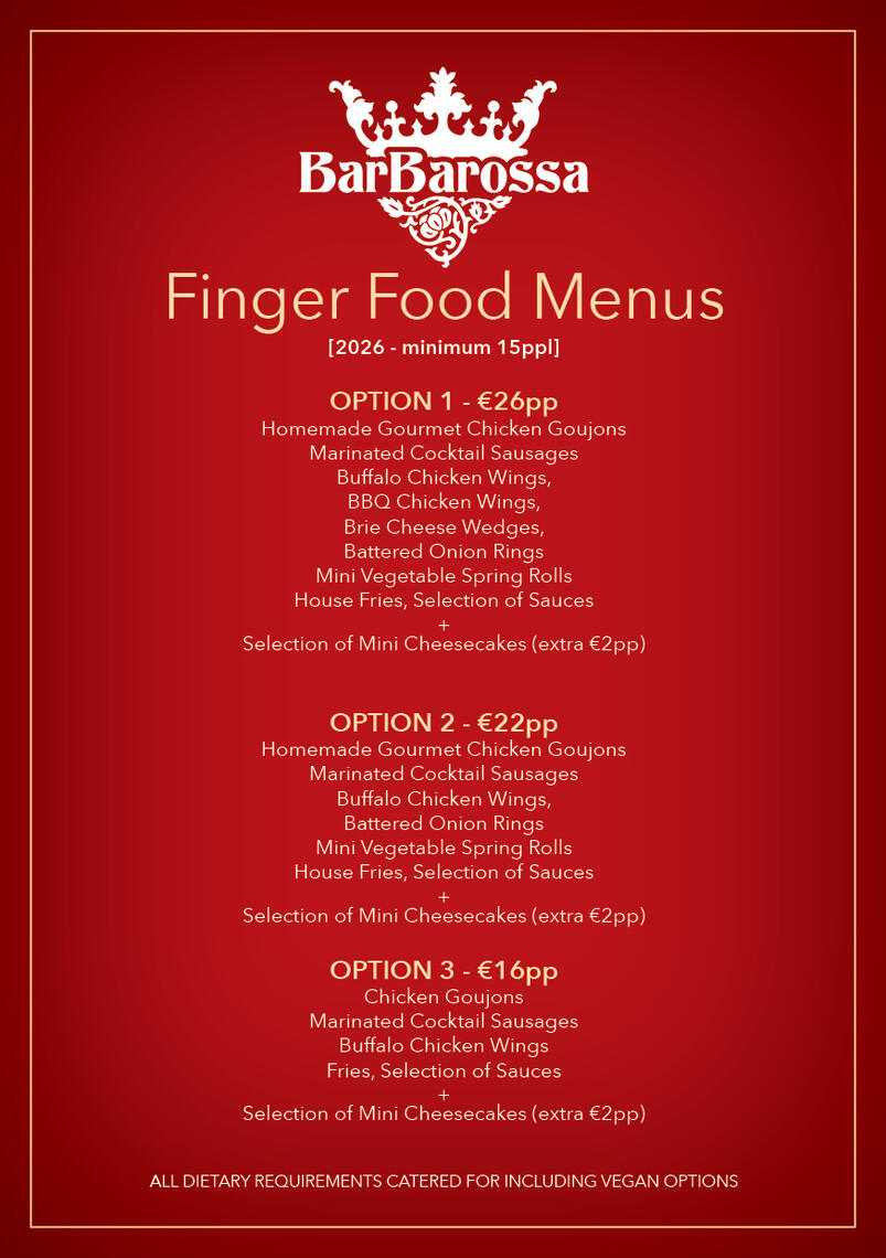 Finger Food Menu